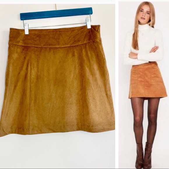 Dress Barn Dresses & Skirts - 🌎Dressbarn camel faux suede brown mini skirt: 10